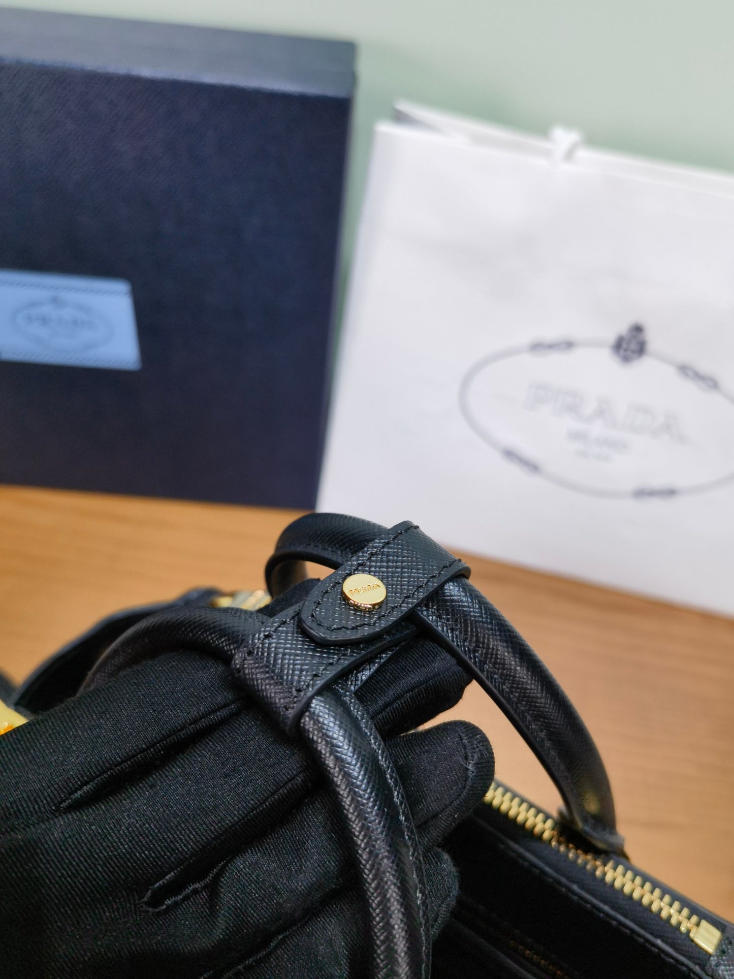 PRA New Mini Gallery Handbag Crossbags 1BA916 Black