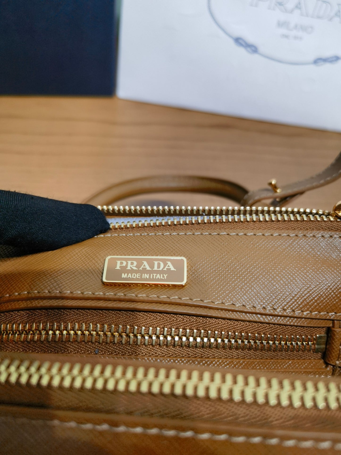 PRA New Mini Gallery Handbag Crossbags 1BA916 Brown