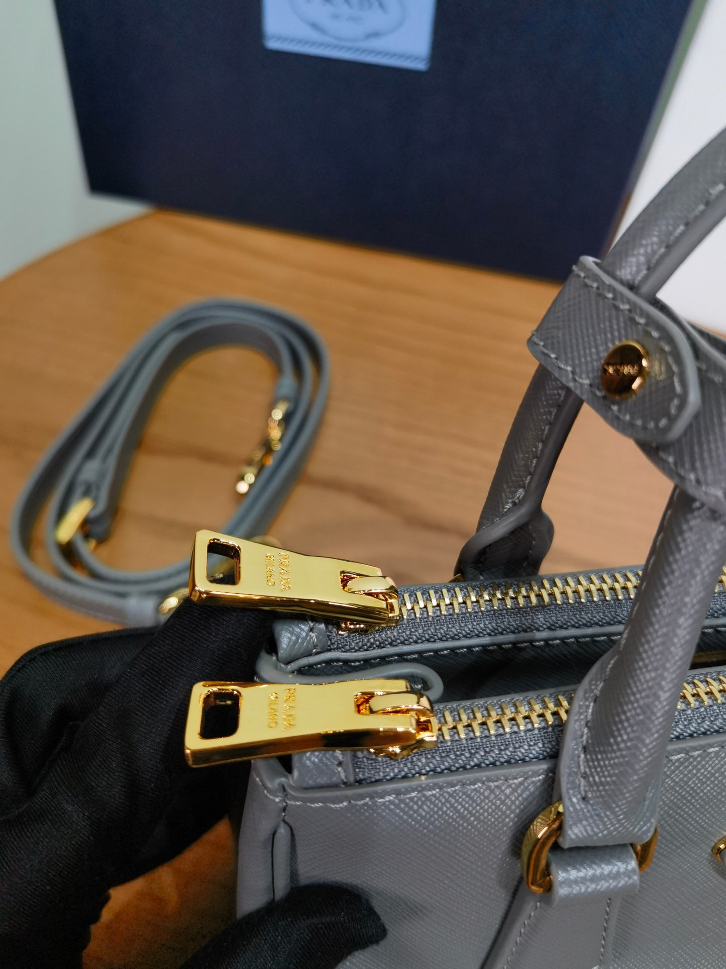 PRA New Mini Gallery Handbag Crossbags 1BA916 Grey