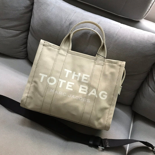 mj tote bag canvas beige off white