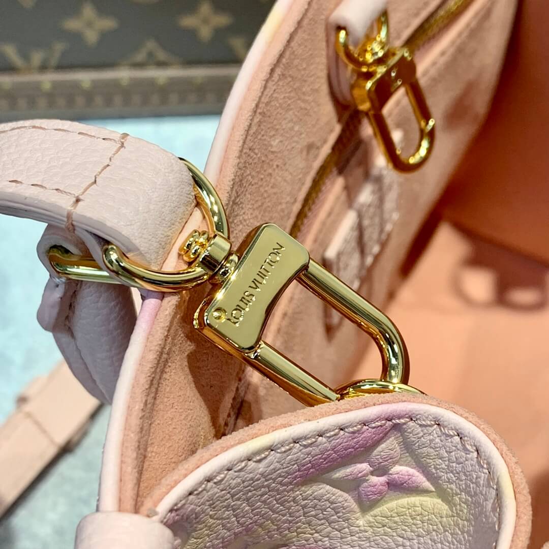 lv onthego small size tote bag m46168 pink monogram empreinte monogram giant