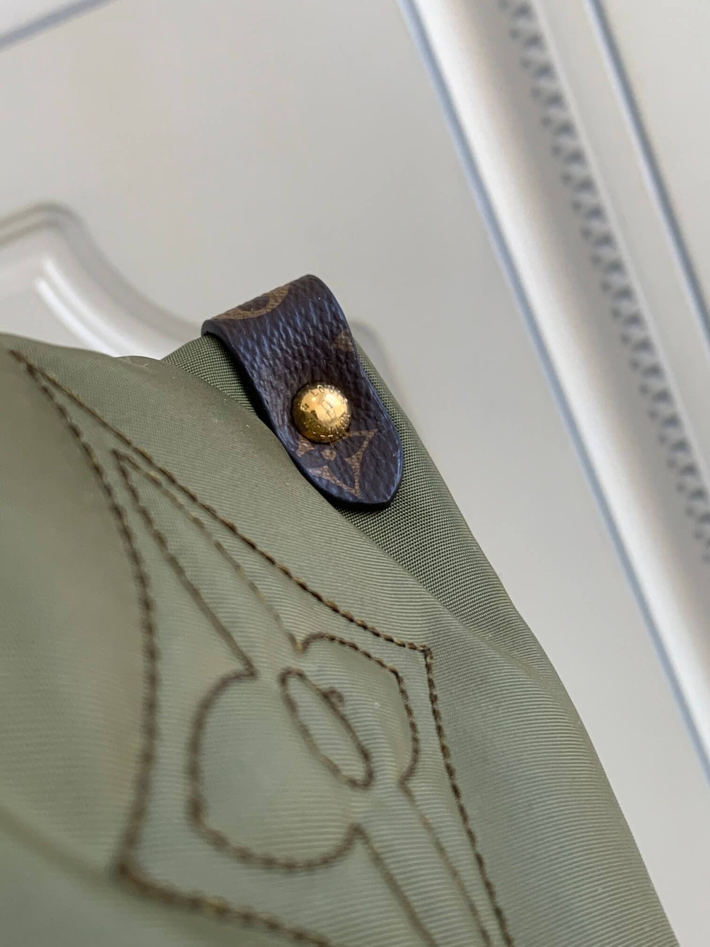 onthego gm green m59007 nylon monogram pilow giant