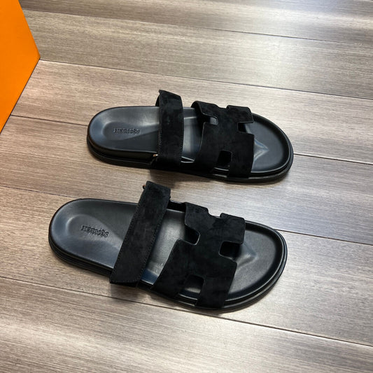 pd0702 slipper black 3 calfskin 38 44code mens slippers