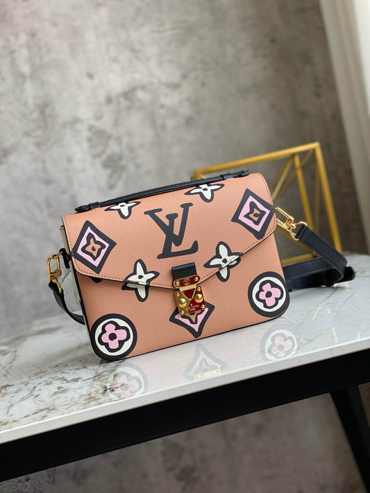 lv louis vuitton m45823 pochette m tis arizona beige monogram coated canvas