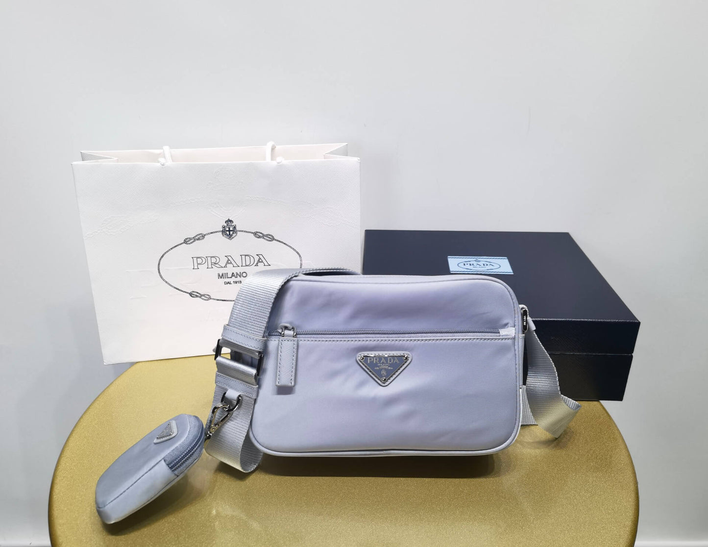 pra 1bc167 re nylon shoulder bag light purple