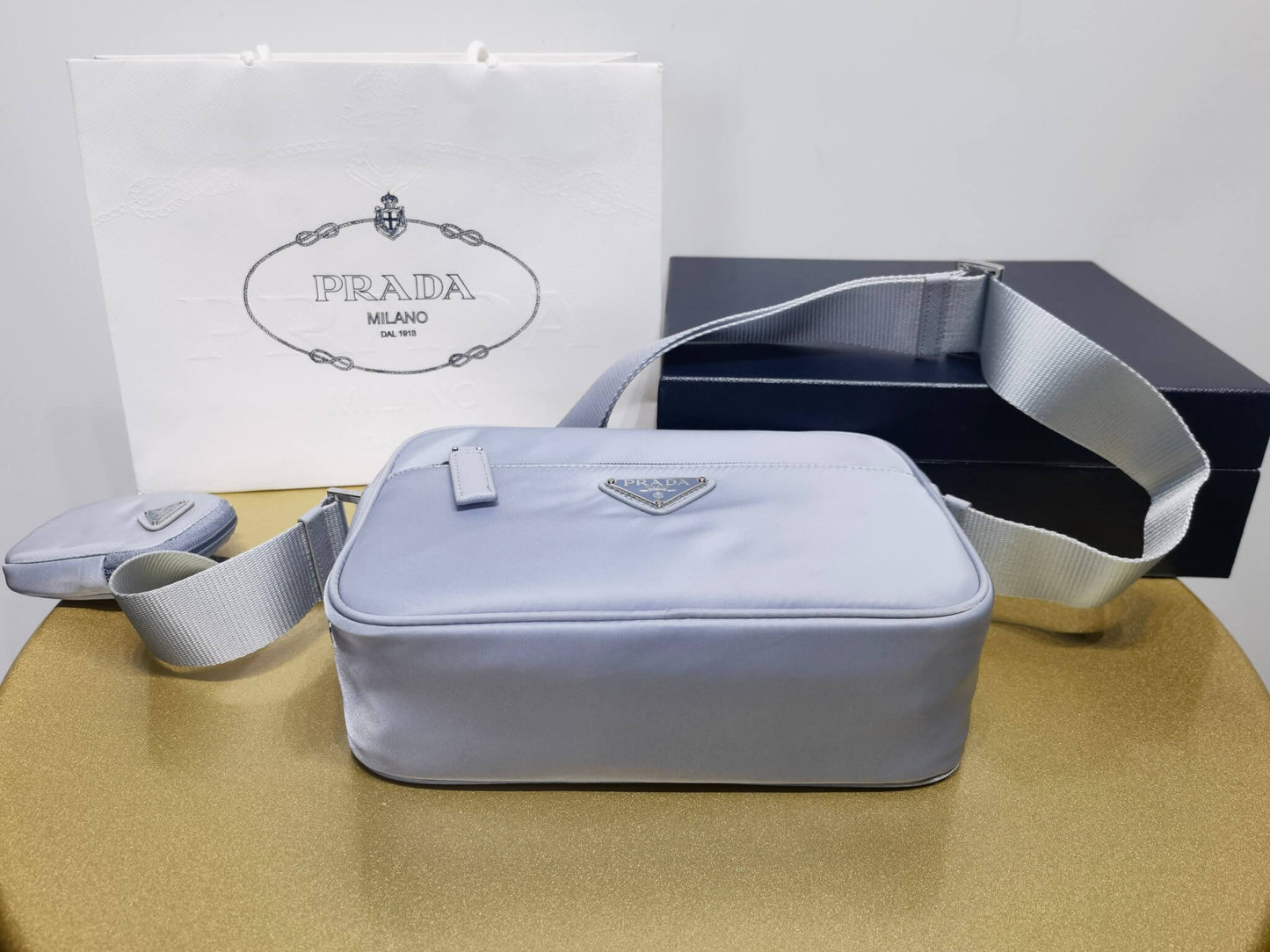 pra 1bc167 re nylon shoulder bag light purple