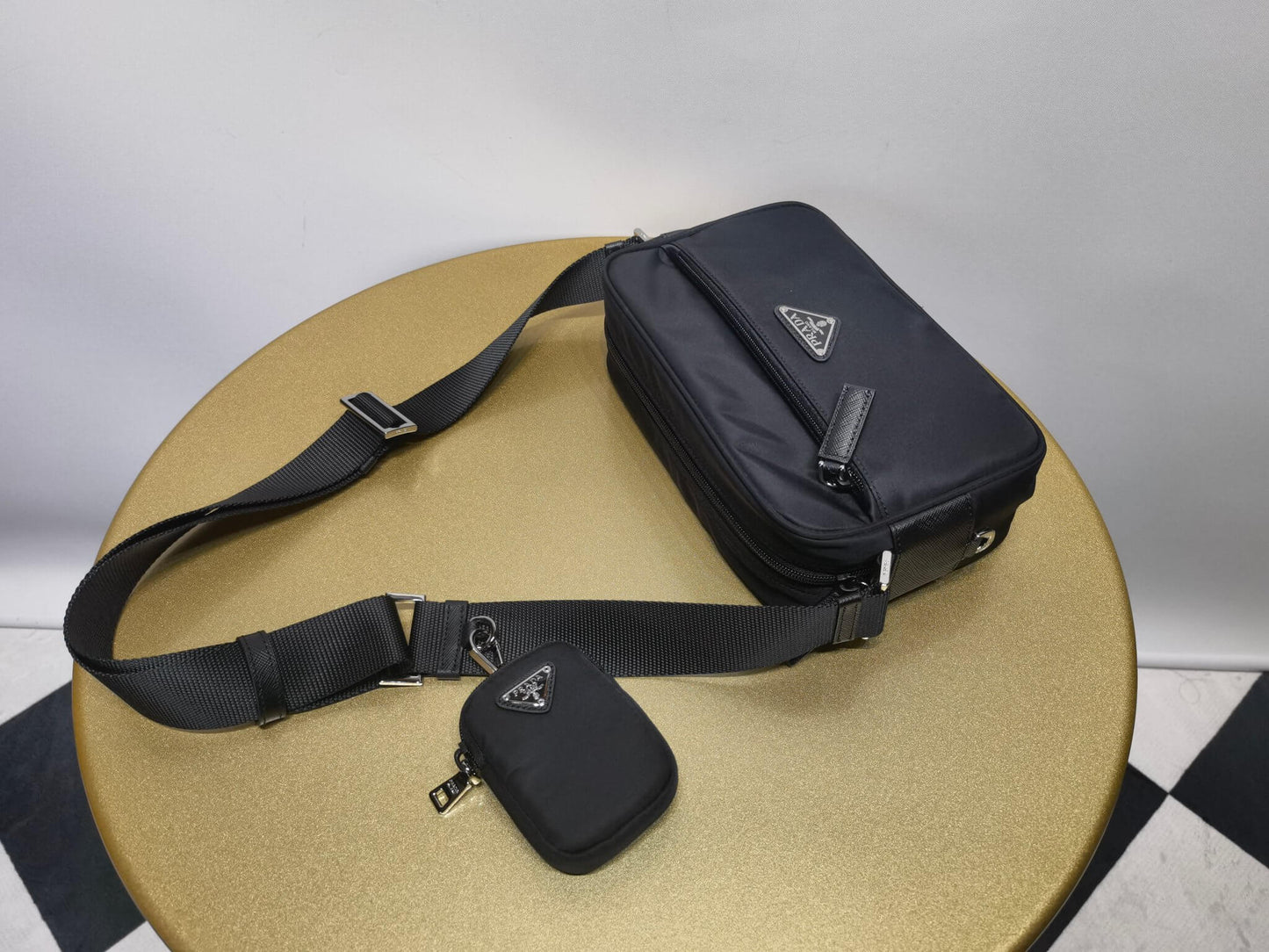 pra 1bc167 re nylon shoulder bag black