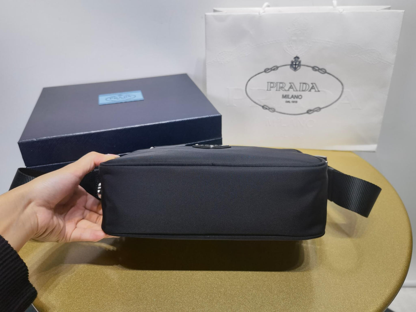 pra 1bc167 re nylon shoulder bag black