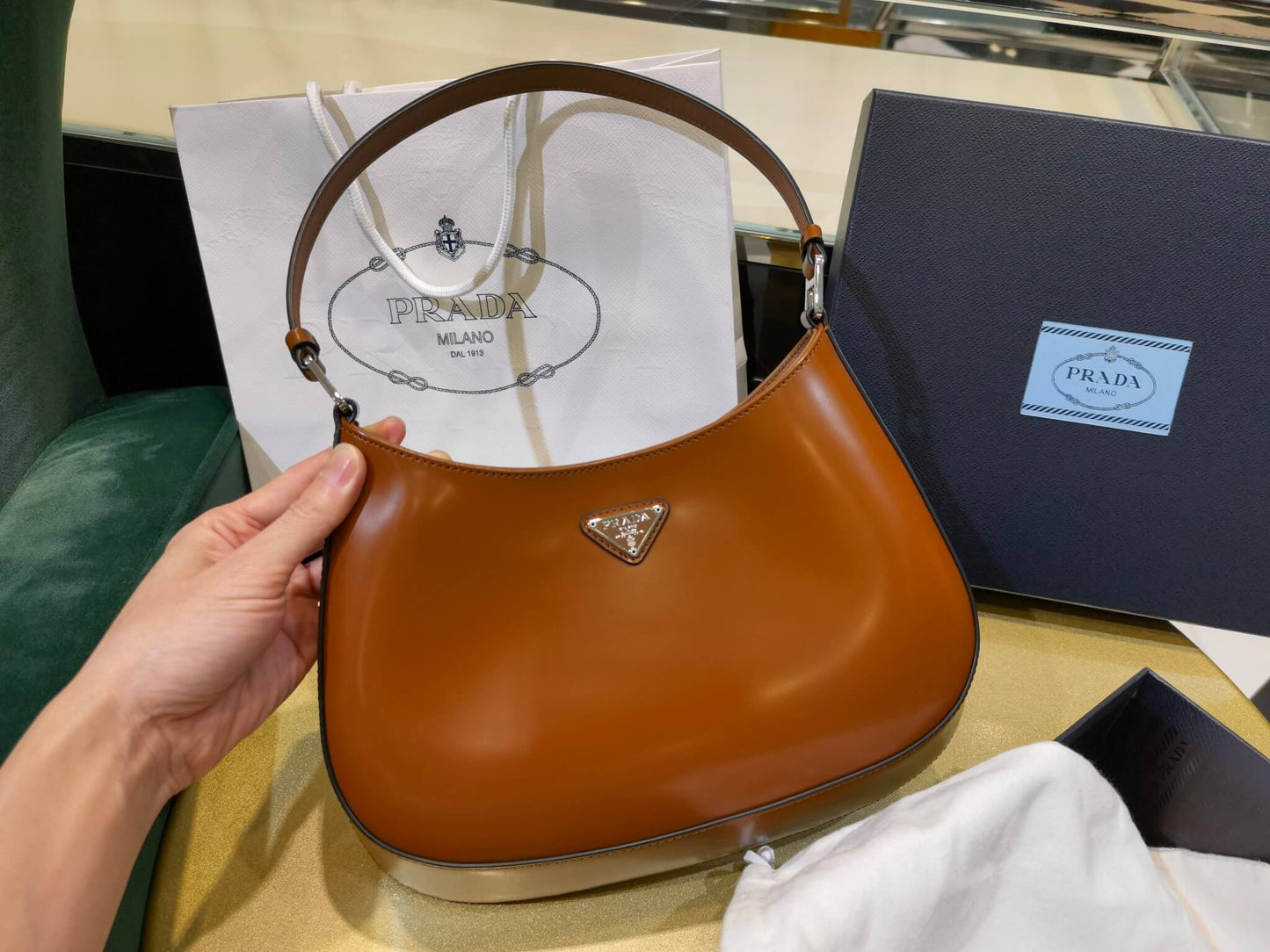 pra 1bc499 new armpit bag 2022 new color medieval armpit bag brown