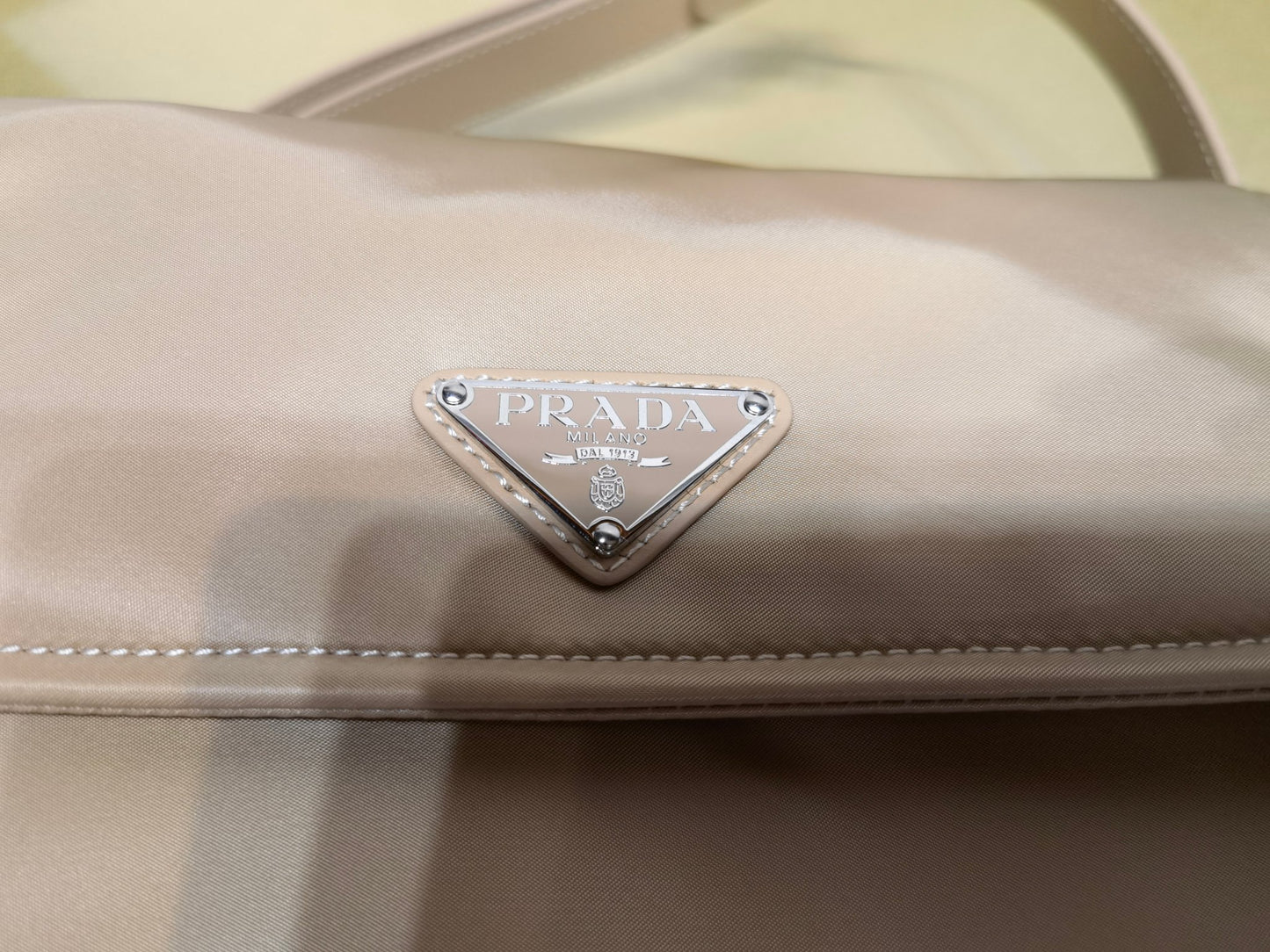 PRADA New Mini 23cm Nylon Lined Postman Bag 1BD313 Brown