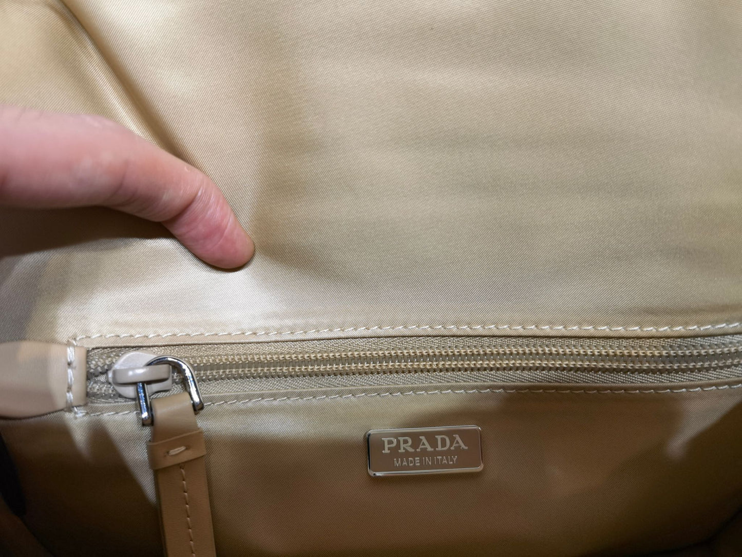 PRADA New Mini 23cm Nylon Lined Postman Bag 1BD313 Brown