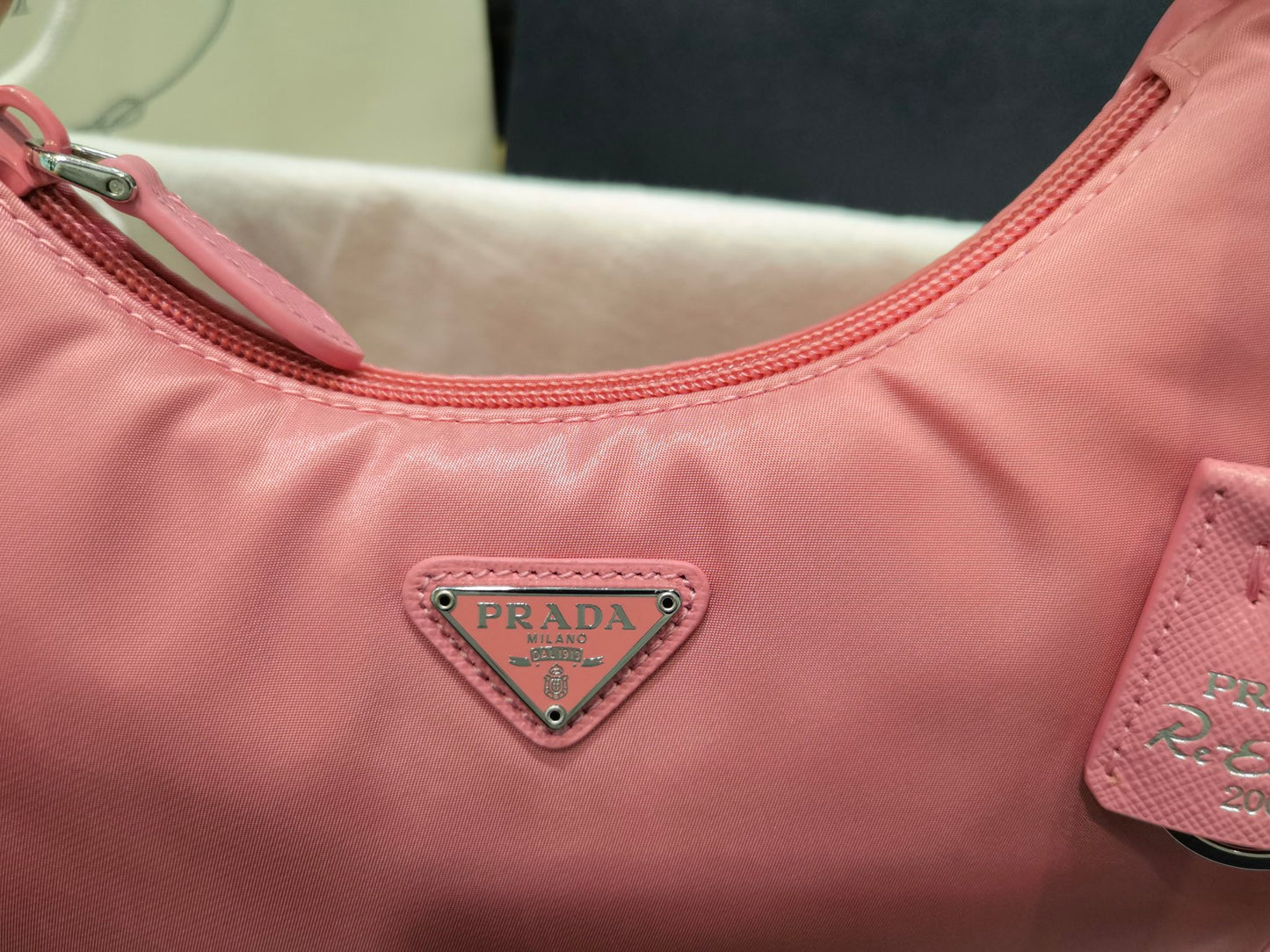 PRA Re-Nylon Prada Re-Edition 2000 mini bag Axillary pouch 1NE515 Begonia pink