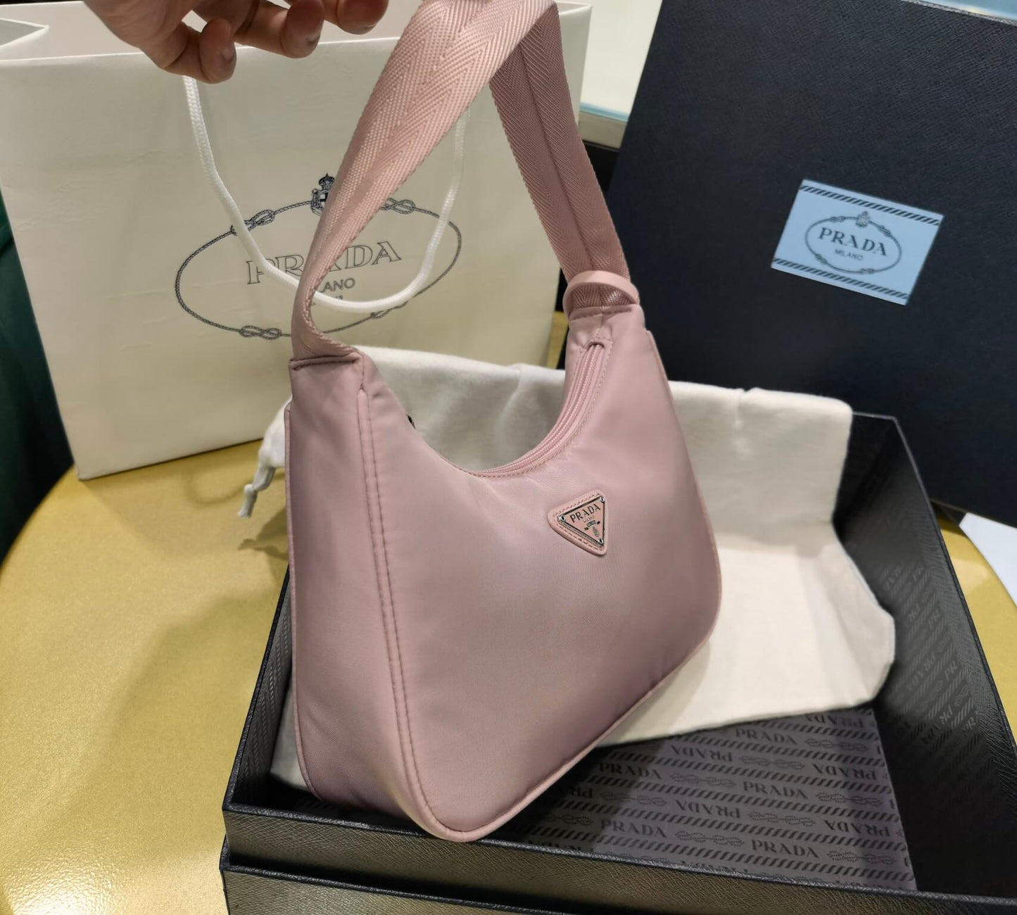 PRA Re-Nylon Prada Re-Edition 2000 mini bag Axillary pouch 1NE515 Pink