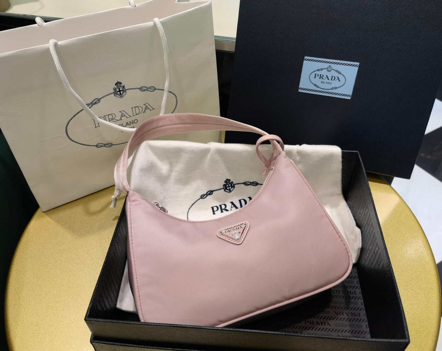 PRA Re-Nylon Prada Re-Edition 2000 mini bag Axillary pouch 1NE515 Pink