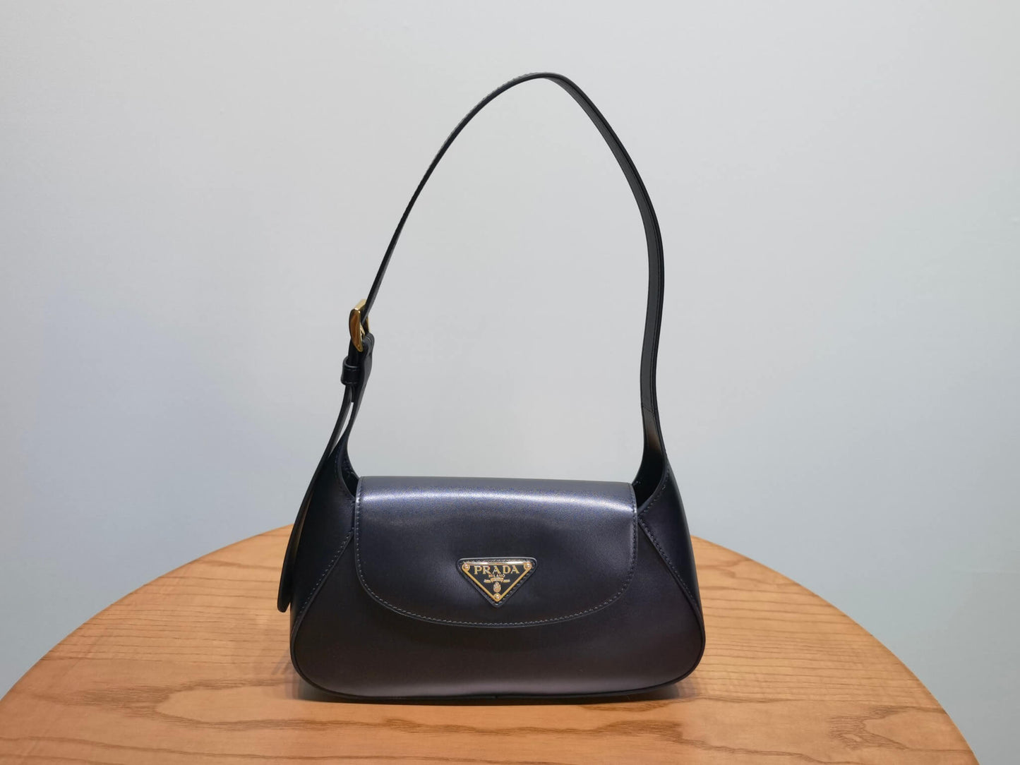 PRA Small leather shoulder bag 1BD358 BLACK