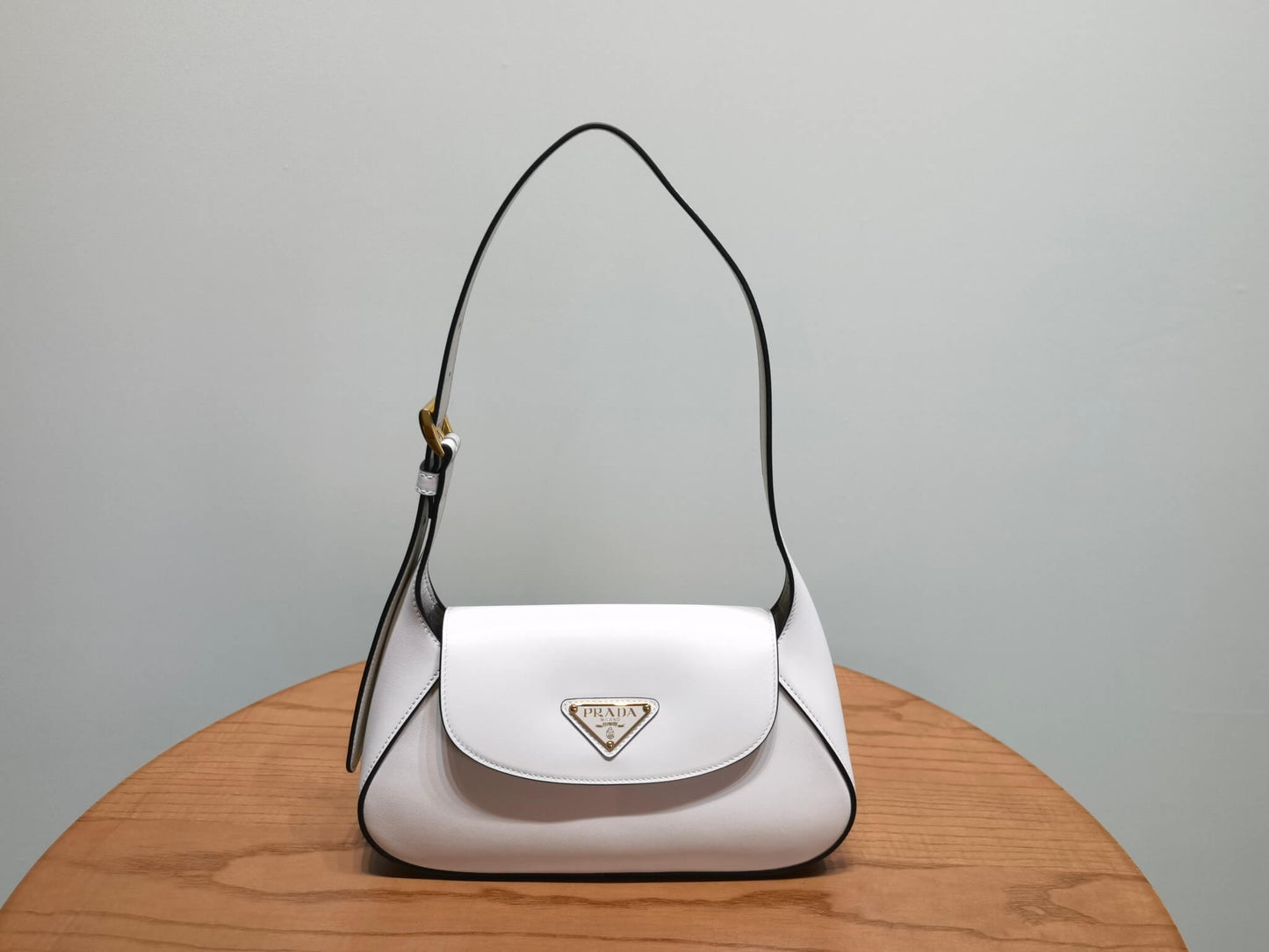 PRA Small leather shoulder bag 1BD358 white