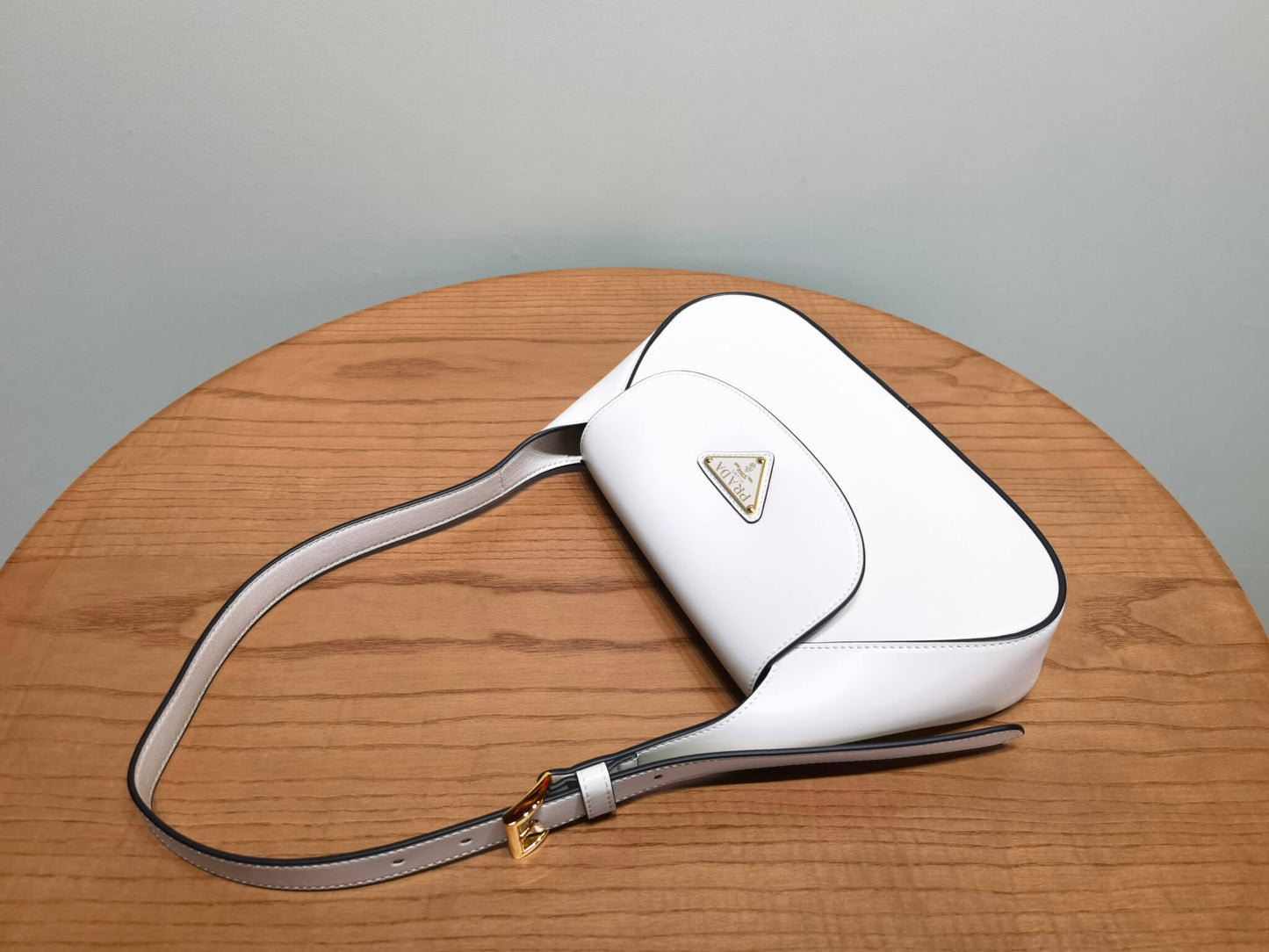 PRA Small leather shoulder bag 1BD358 white