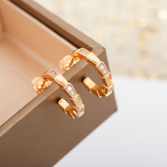 personality golden snake earrings trend eh13168a33