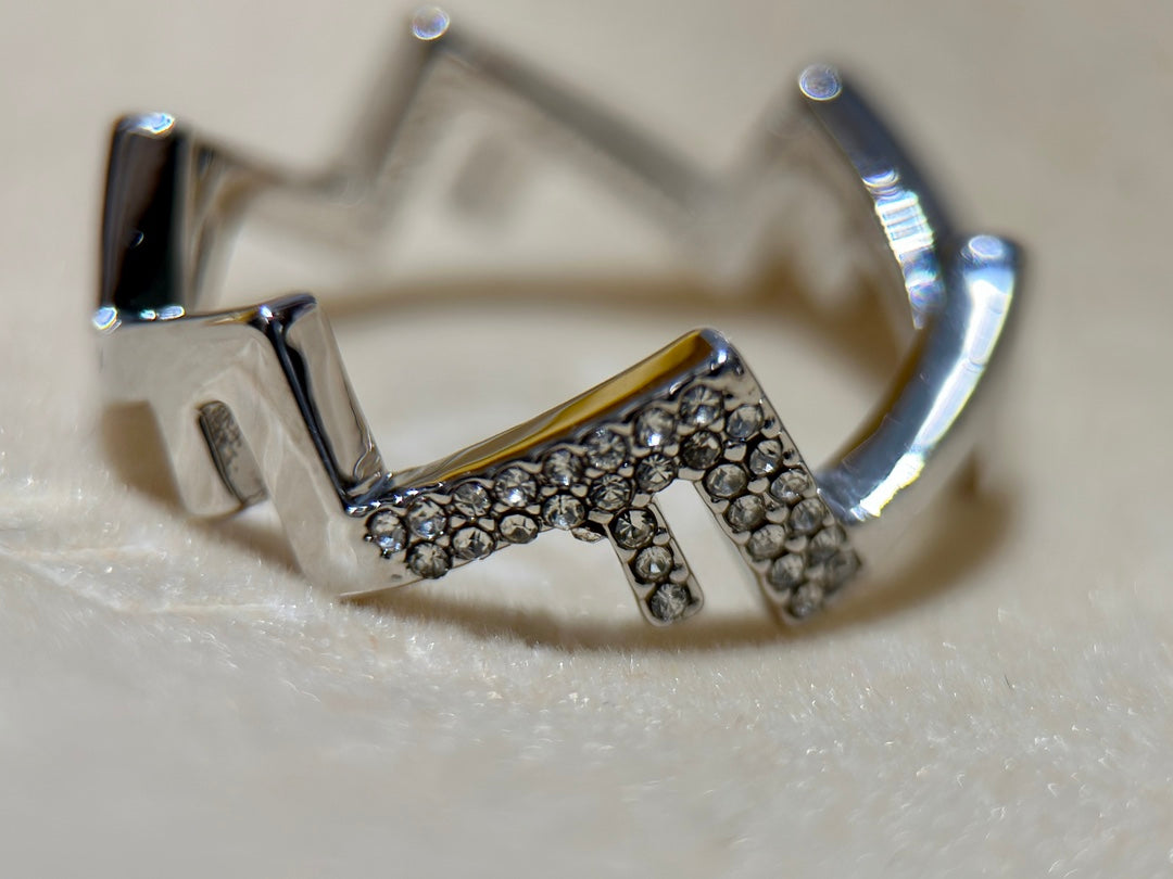 personalized wave pattern versatile korean ring jzc6