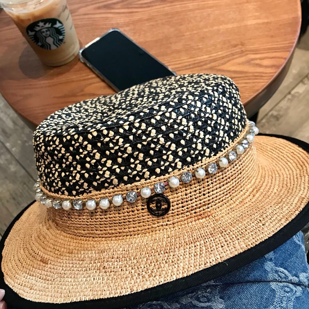 popular chanel sweet fashion versatile straw hat mz13168a2