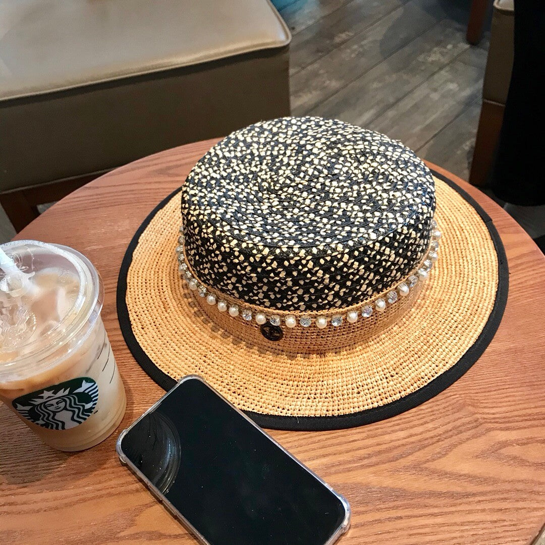 popular chanel sweet fashion versatile straw hat mz13168a2