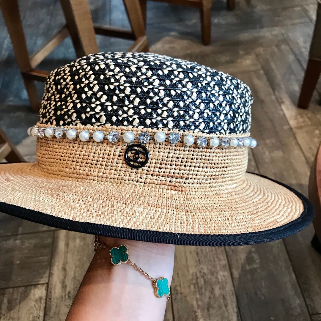 popular chanel sweet fashion versatile straw hat mz13168a2