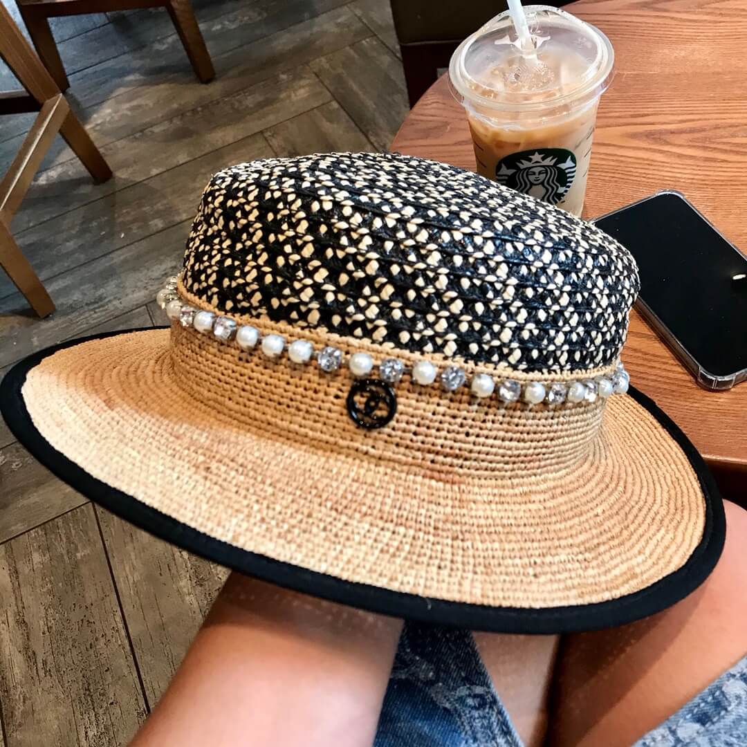 popular chanel sweet fashion versatile straw hat mz13168a2