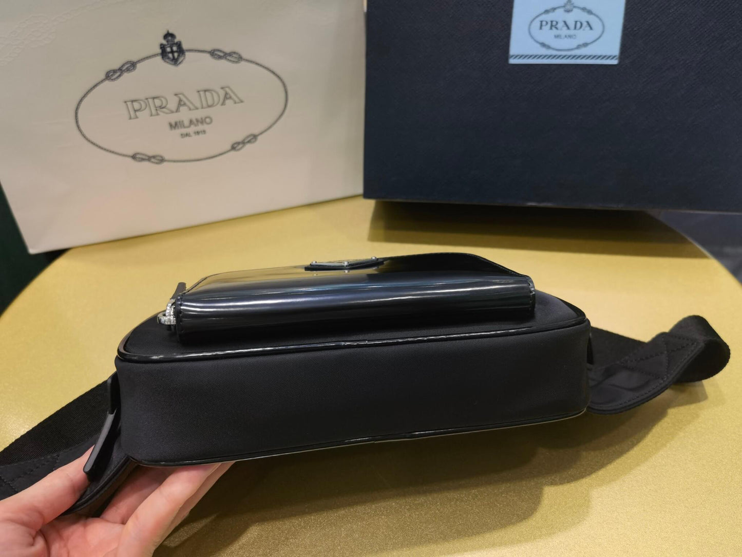 Pra belt bag Re-Nylon black shiny 2VL977