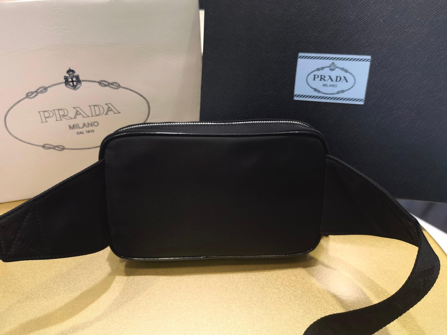 Pra belt bag Re-Nylon black shiny 2VL977