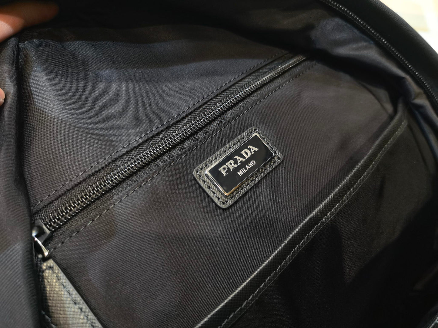 Prada Re-Nylon and Saffiano Leather backpack 2VZ048 black