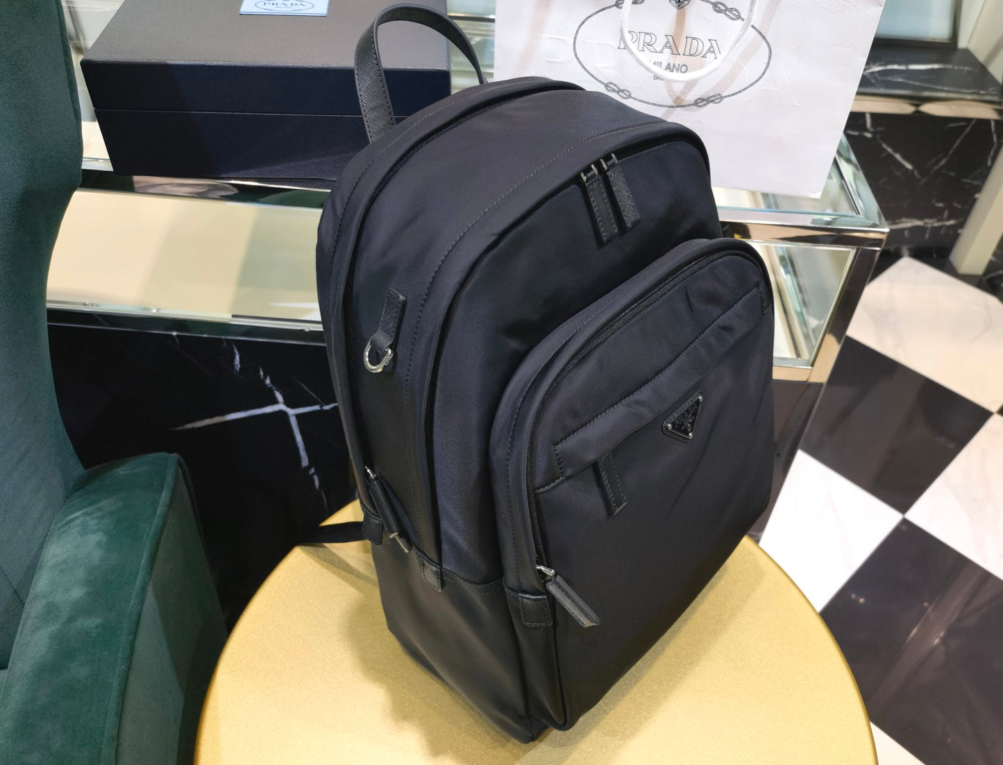 Prada Re-Nylon and Saffiano Leather backpack 2VZ048 black