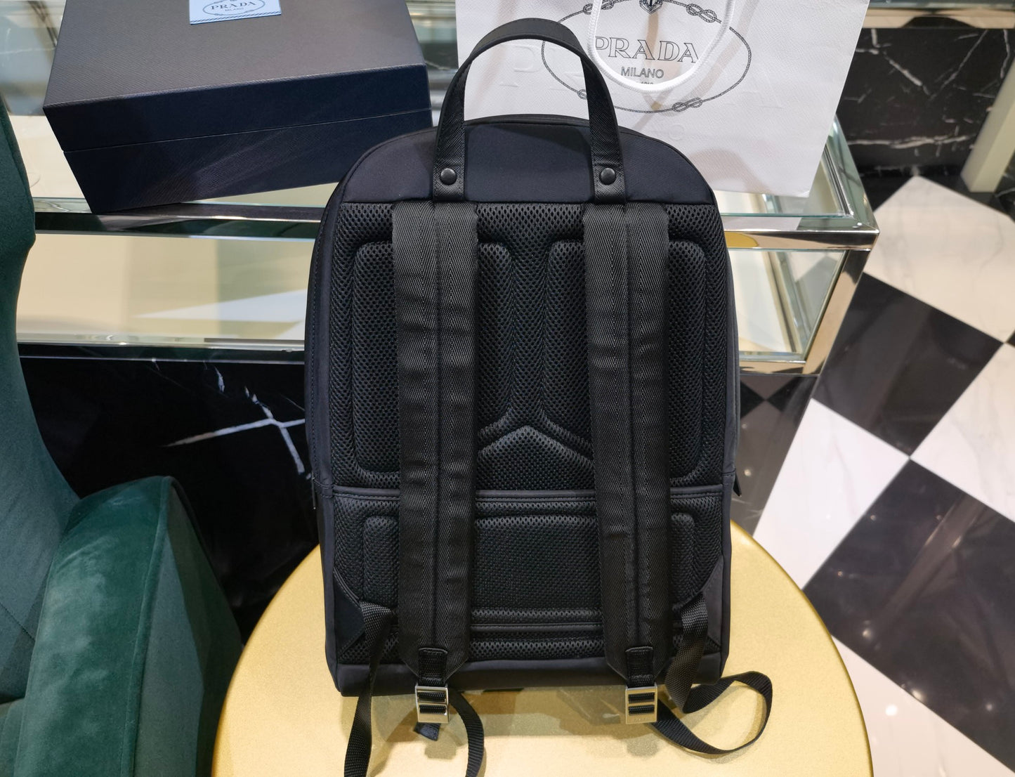 Prada Re-Nylon and Saffiano Leather backpack 2VZ048 black