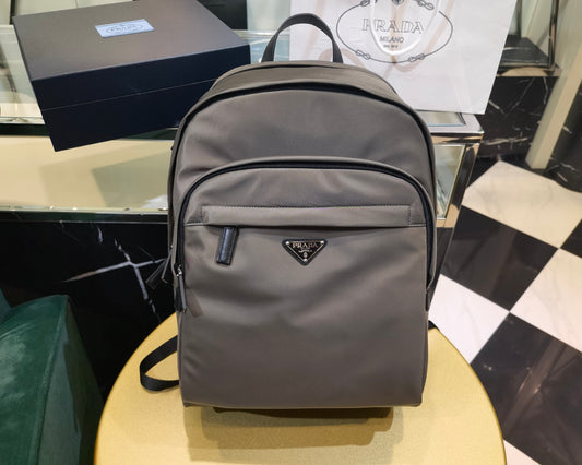 Prada Re-Nylon and Saffiano Leather backpack 2VZ048 gray