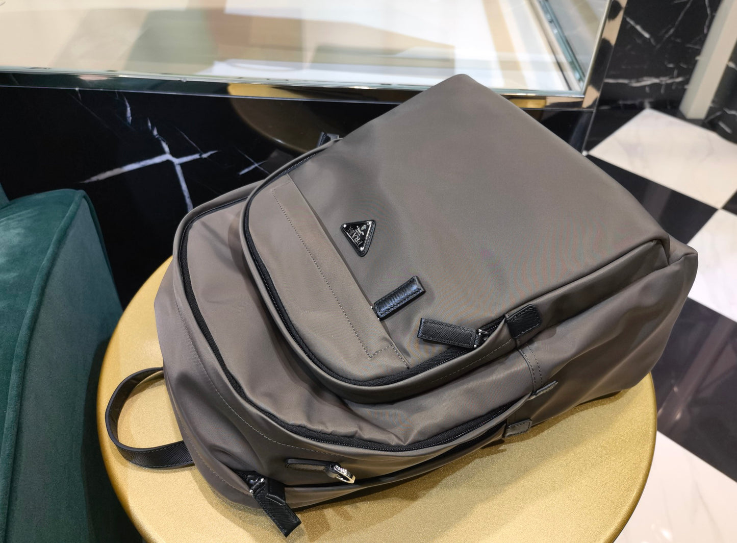 Prada Re-Nylon and Saffiano Leather backpack 2VZ048 gray