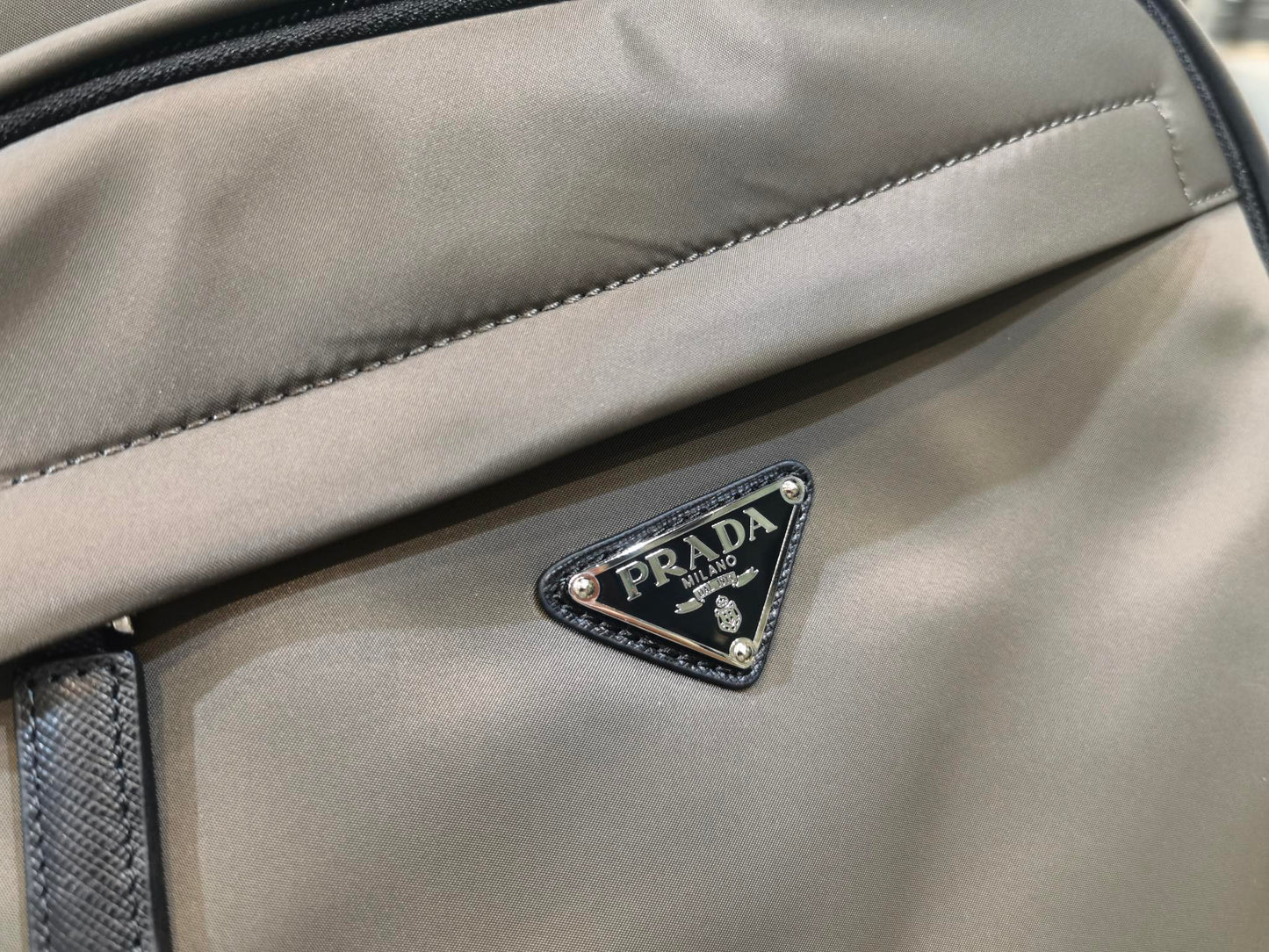 Prada Re-Nylon and Saffiano Leather backpack 2VZ048 gray