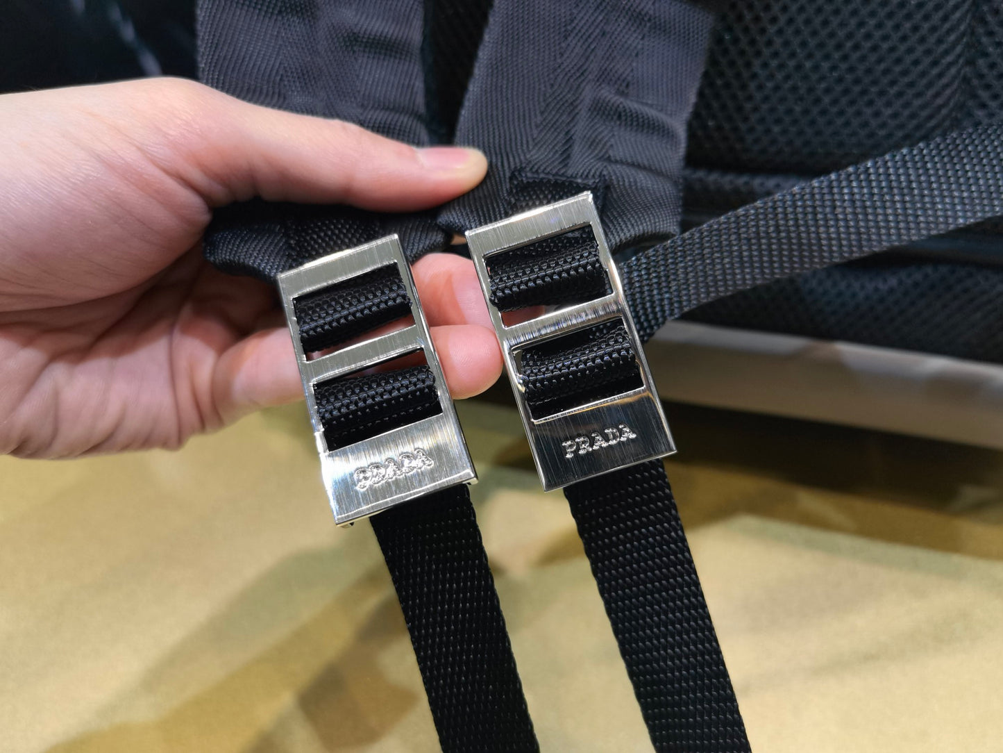 Prada Re-Nylon and Saffiano Leather backpack 2VZ048 gray