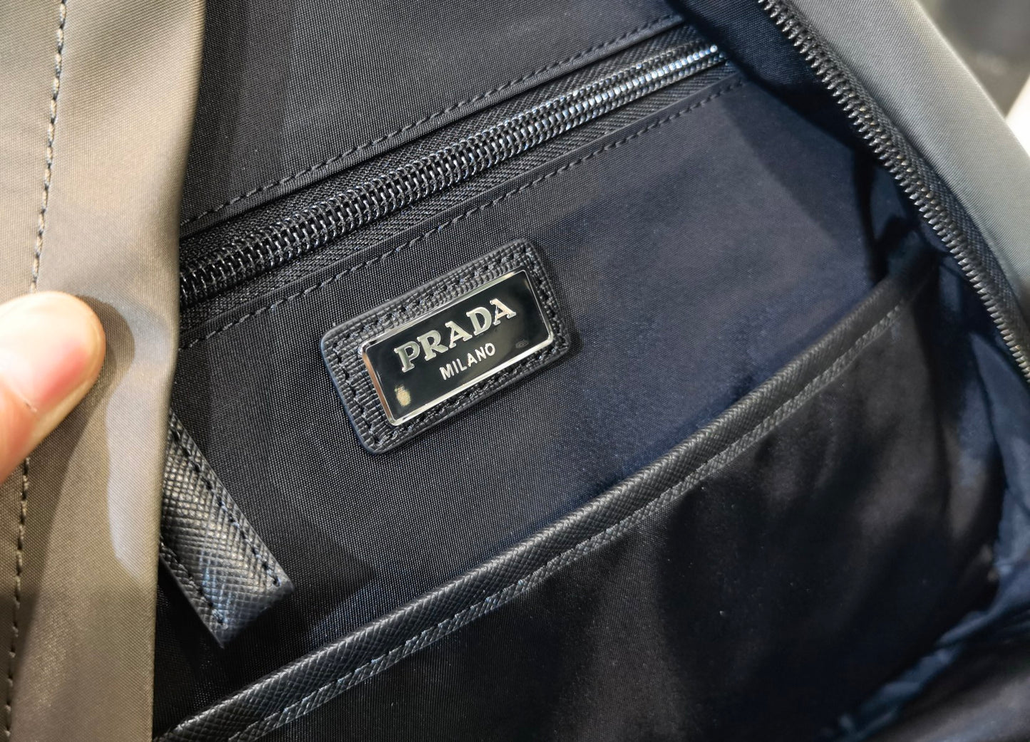 Prada Re-Nylon and Saffiano Leather backpack 2VZ048 gray
