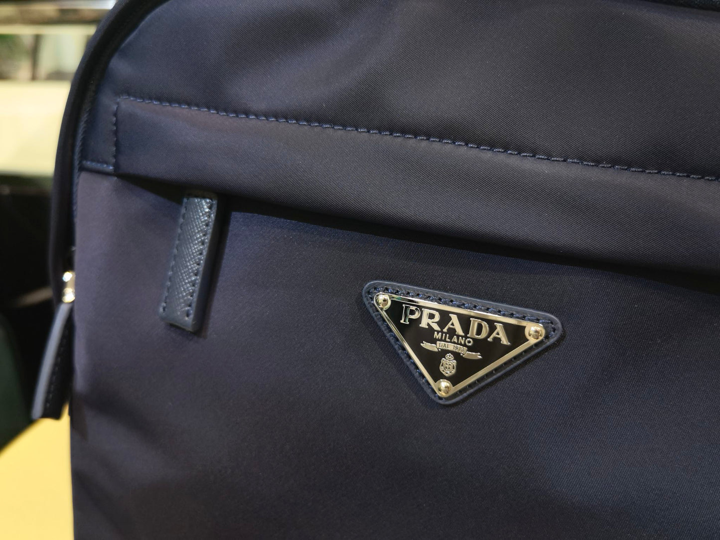 Prada Re-Nylon and Saffiano Leather backpack 2VZ048 navy dark blue