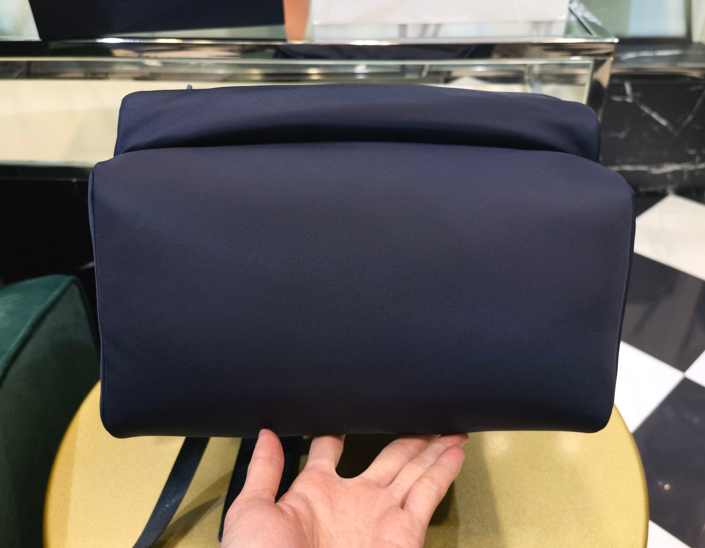 Prada Re-Nylon and Saffiano Leather backpack 2VZ048 navy dark blue