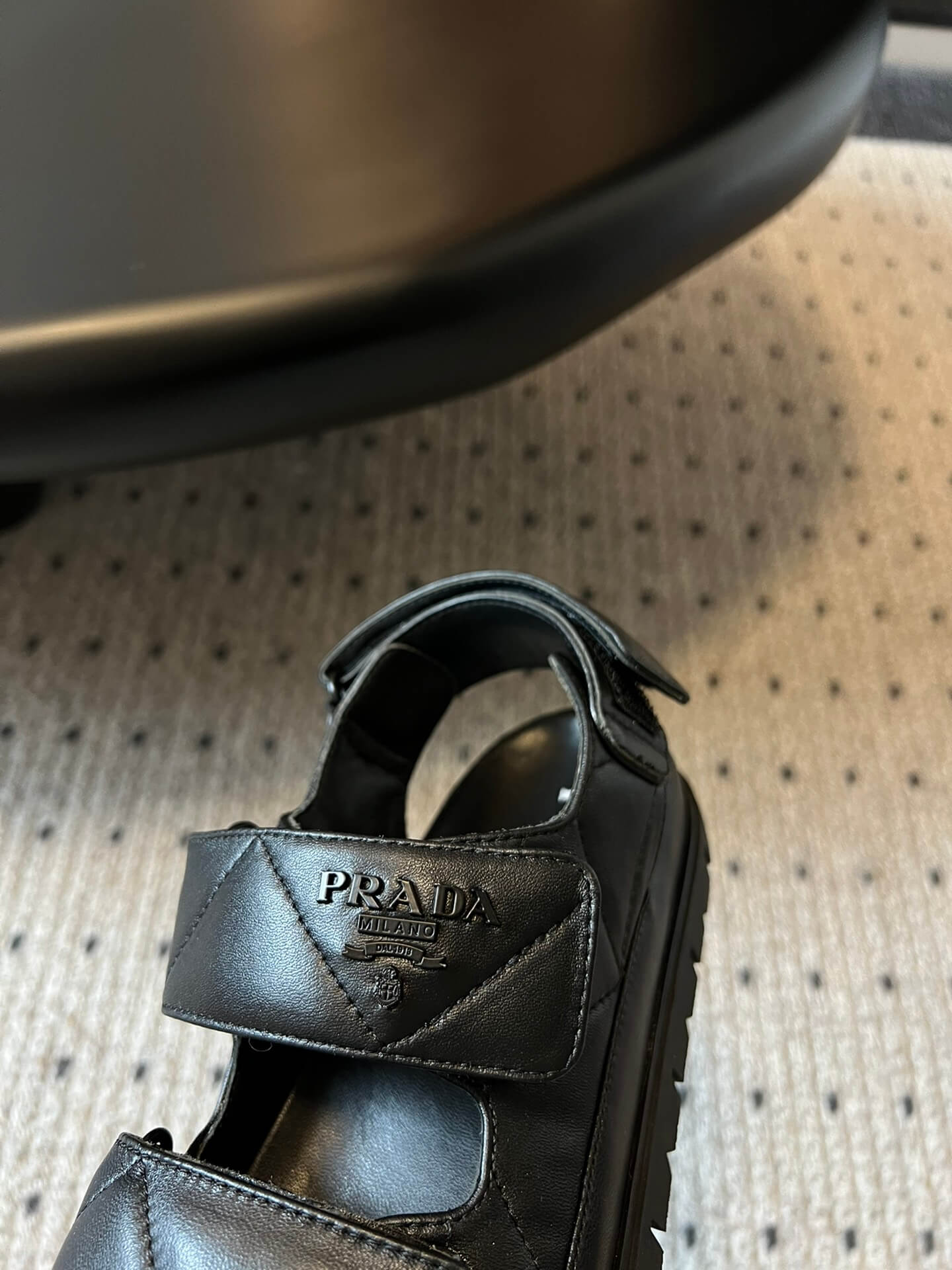 Prada summer slippers 956946955 black