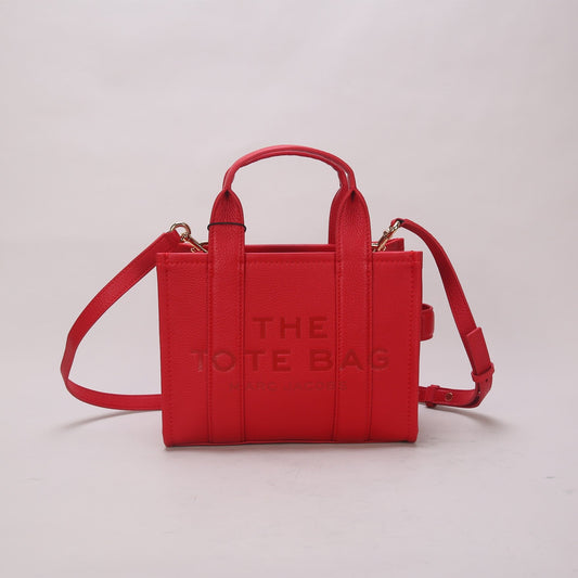 mj tote leather bags red