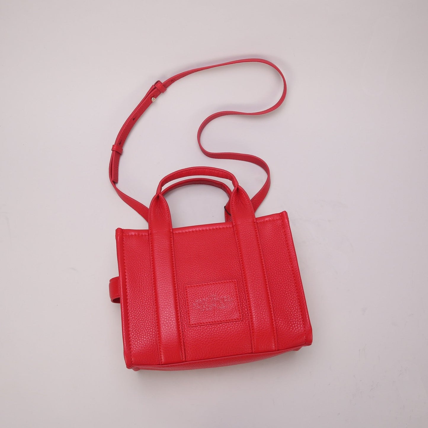 mj tote leather bags red