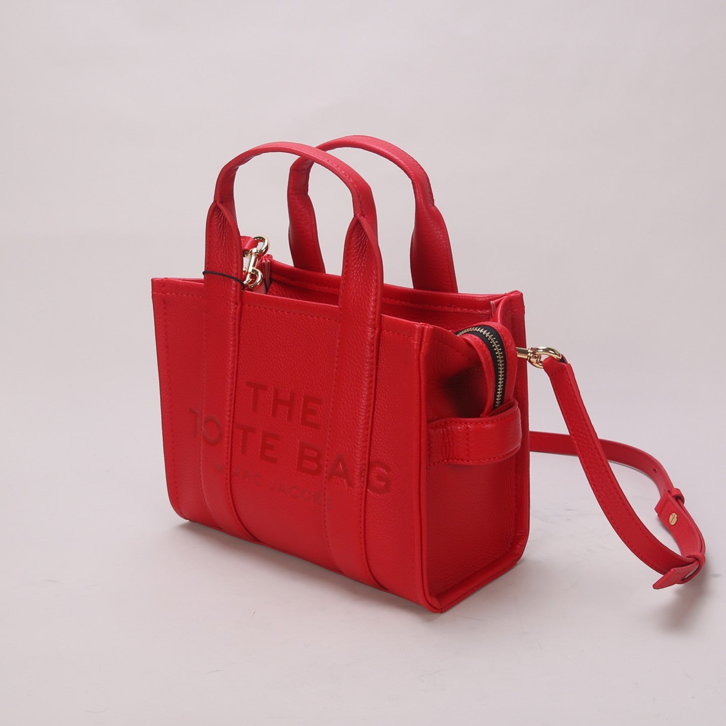 mj tote leather bags red