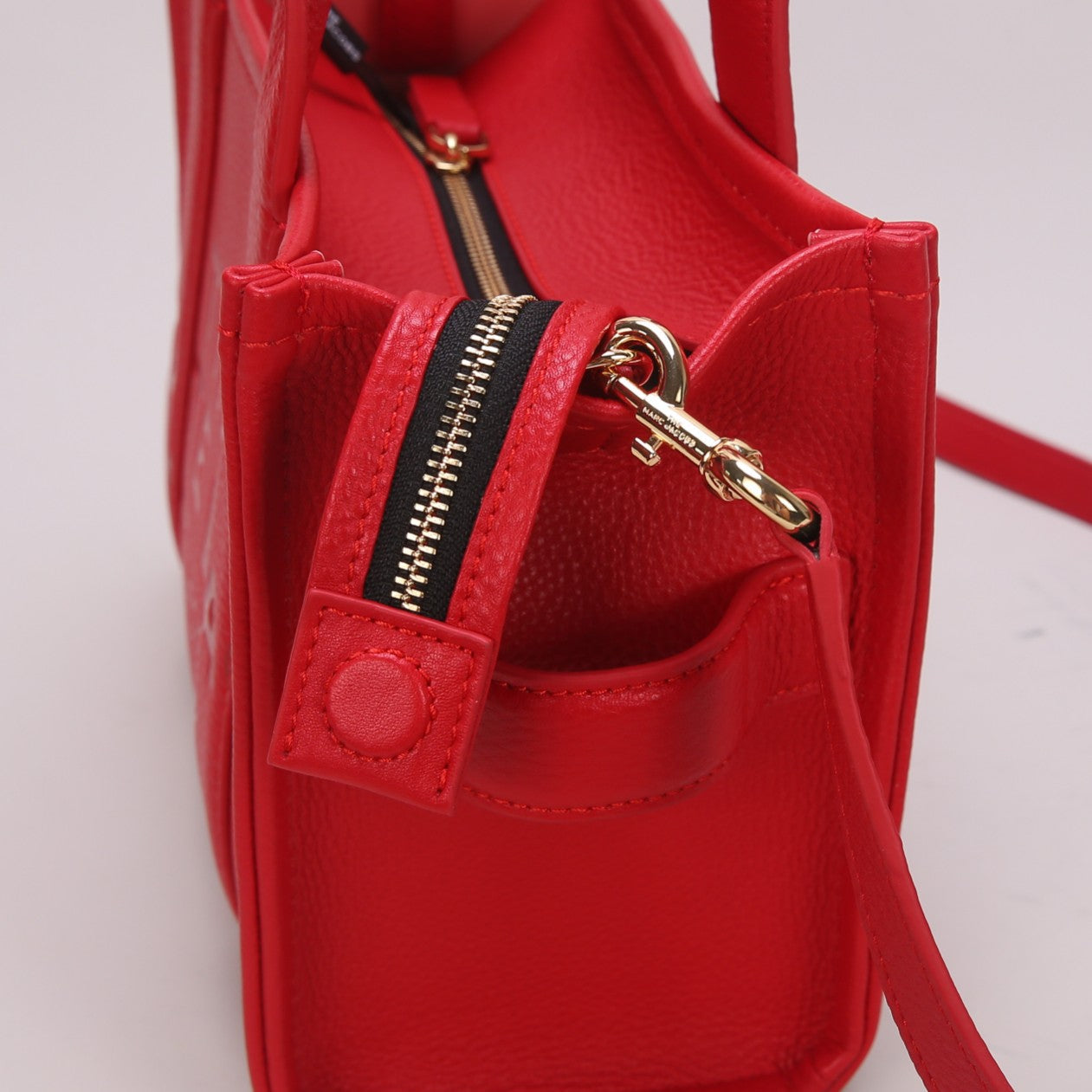 mj tote leather bags red