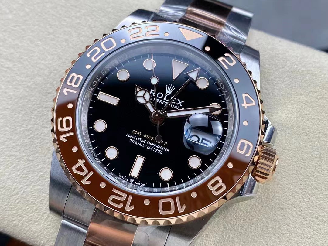 rl automatic watch rose gold with silver 15 423