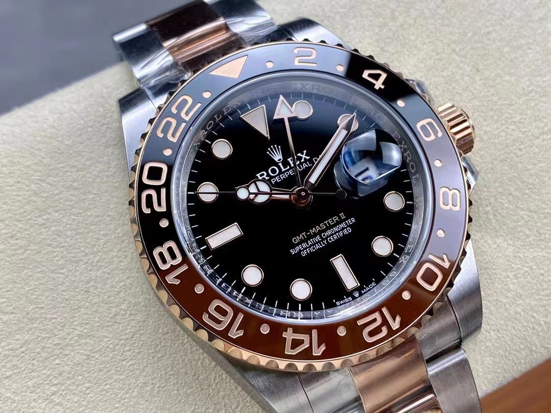 rl automatic watch rose gold with silver 15 423