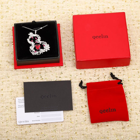 red gourd necklace 925 silver plated xl13168a5