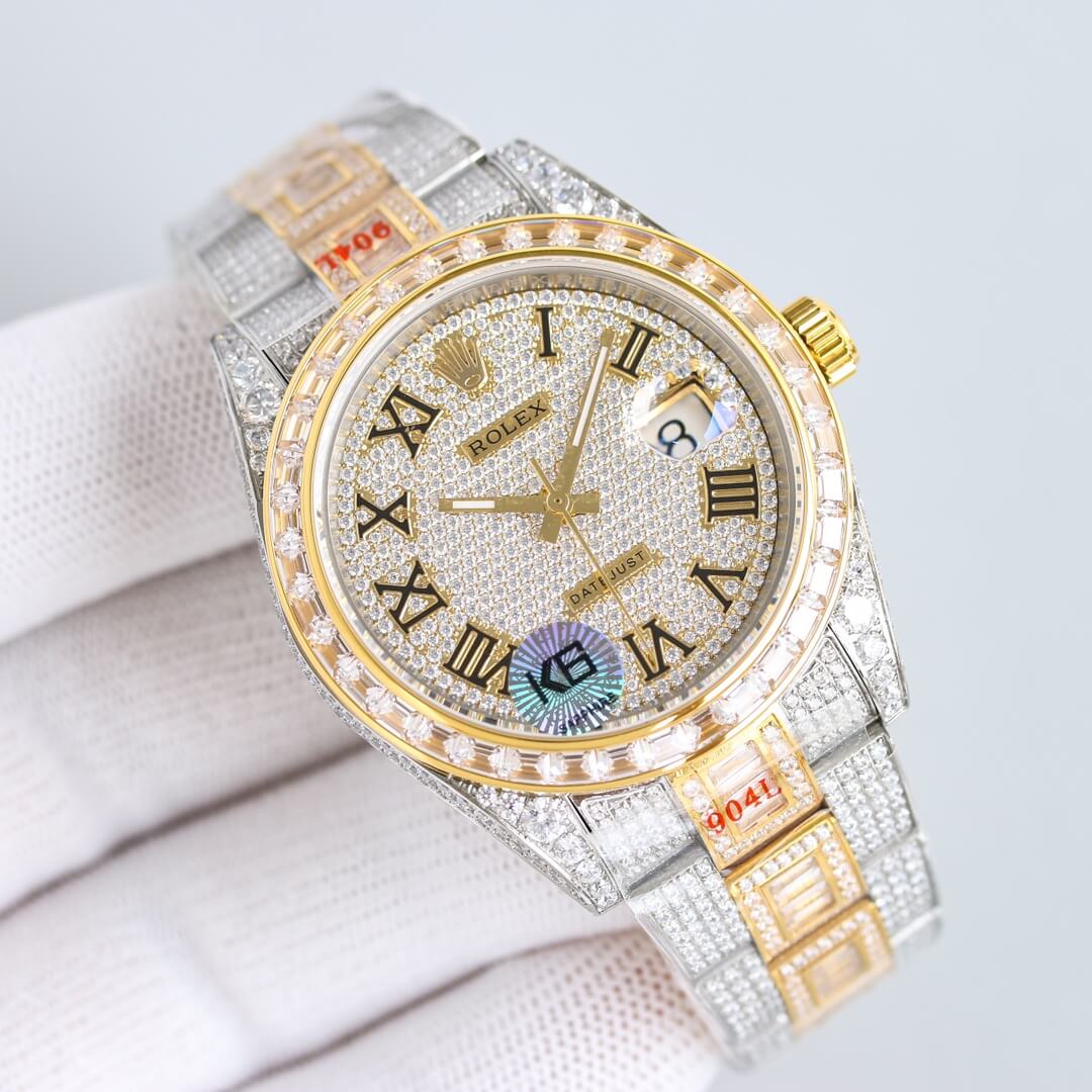 rolex 2024 new mens diamond automatic watch gold etx2900