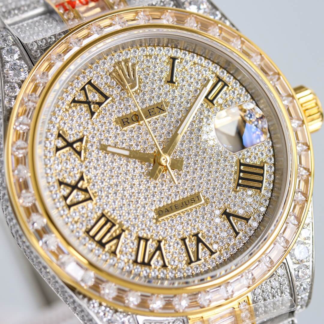 rolex 2024 new mens diamond automatic watch gold etx2900