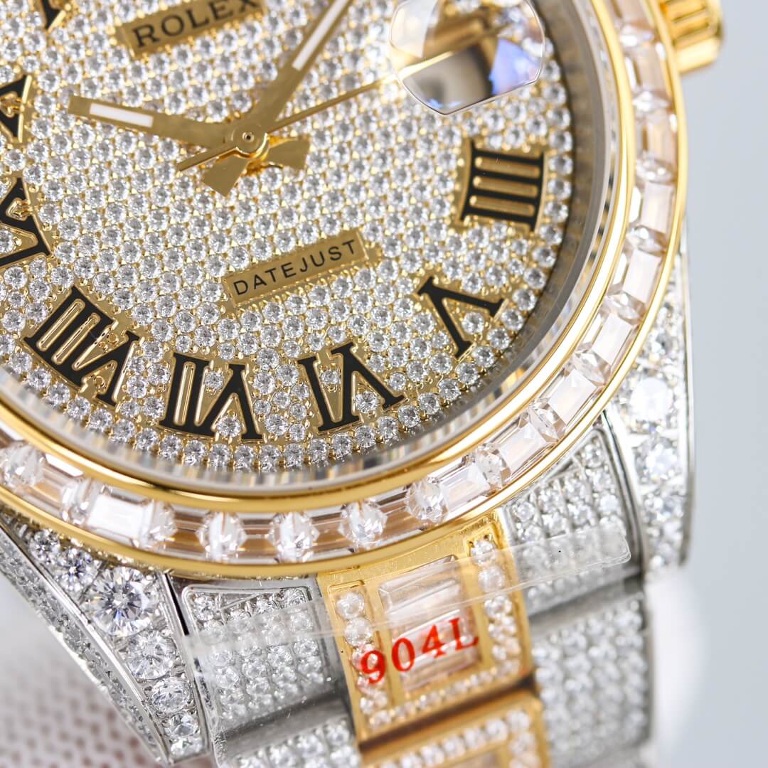 rolex 2024 new mens diamond automatic watch gold etx2900